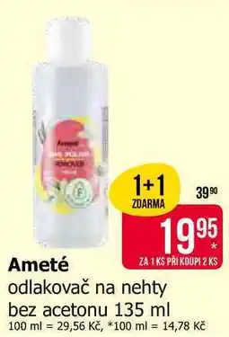 Teta Ameté odlakovač na nehty bez acetonu 135 ml nabídka