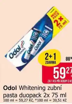 Teta Odol Whitening zubní pasta duopack 2x 75 ml nabídka