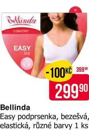 Teta Bellinda Easy podprsenka, bezešvá, elastická, různé barvy 1 ks nabídka