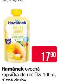 Teta Hamánek ovocná kapsička do ručičky 100 g, různé druhy nabídka