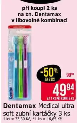 Teta Dentamax Medical ultra soft zubní kartáčky 3 ks nabídka