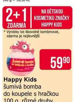 Teta Happy Kids šumivá bomba do koupele s hračkou 100 g různé druhy nabídka