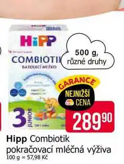 Teta HiPP combiotik pokračovací mléčná výživa 500g nabídka