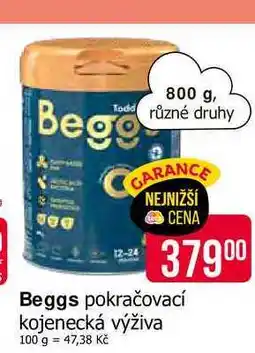 Teta Beggs pokračovací kojenecká výživa 800 g nabídka