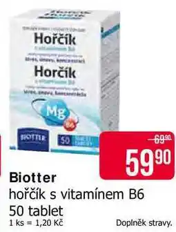 Teta Biotter hořčík s vitamínem B6 50 tablet nabídka