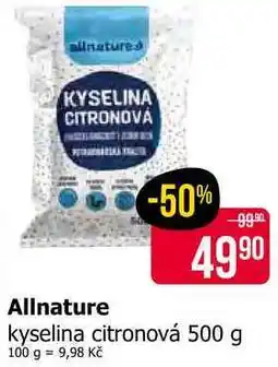 Teta Allnature kyselina citronová 500 g nabídka