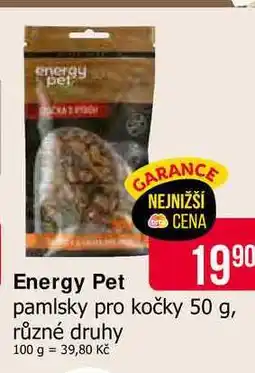 Teta Energy Pet pamlsky pro kočky 50 g, různé druhy nabídka