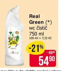 Teta Real Green wc čistič 750 ml nabídka