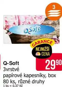 Teta Q-Soft papírové kapesníky, box 80 ks, různé druhy nabídka