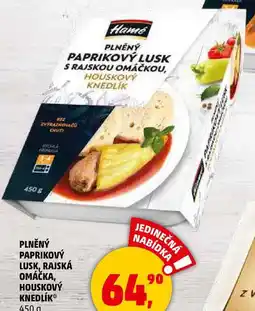 Penny Market PLNĚNÝ PAPRIKOVÝ LUSK S RAJSKOU OMÁČKOU, HOUSKOVÝ KNEDLÍK, 450 g nabídka