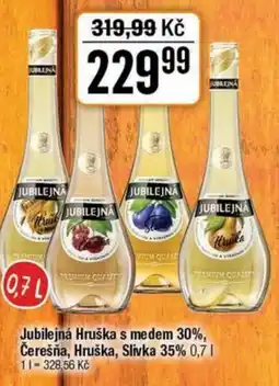 TEMPO Jubilejná Hruška s medem 30%, Čerešňa, Hruška, Slivka 35% nabídka