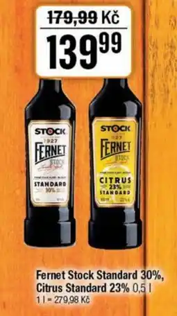 TEMPO Fernet Stock Standard 30%, Citrus Standard 23% nabídka