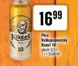 TEMPO Pivo Velkopopovický Kozel 10 nabídka