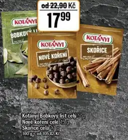 TEMPO Kotányi Bobkový list celý nabídka