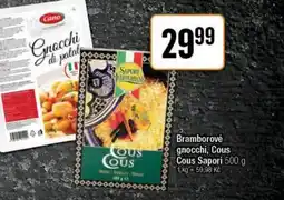 TEMPO Bramborové gnocchi, Cous Cous Sapori nabídka