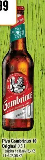 TEMPO Pivo Gambrinus 10 Original nabídka