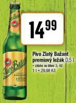TEMPO Pivo Zlatý Bažant premiový ležák nabídka
