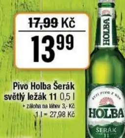 TEMPO Pivo Holba Šerák světlý ležák 11 nabídka