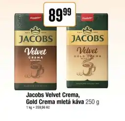 TEMPO Jacobs Velvet Crema, Gold Crema mletá káva nabídka