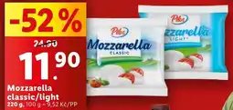 Lidl Mozzarella classic/light nabídka
