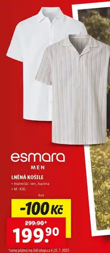 Lidl Lněná košile nabídka