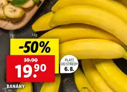 Lidl Banány nabídka