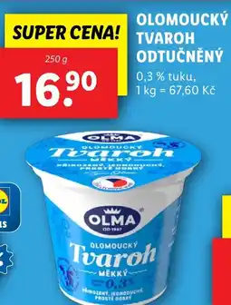Lidl Olomoucký tvaroh odtučněný nabídka