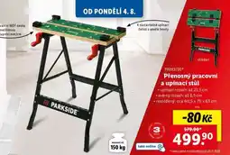Lidl PARKSIDE PŘENOSNÝ PRACOVNÍ A UPÍNACÍ STŮL nabídka