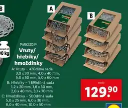Lidl PARKSIDE Vruty/hřebíky/hmoždinky nabídka