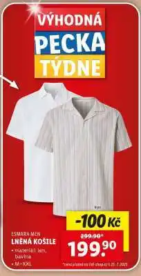 Lidl esmara MEN LNĚNÁ KOŠILE nabídka