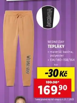 Lidl WEDNESDAY TEPLÁKY nabídka
