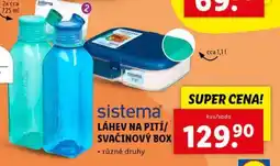Lidl sistema Láhev na pití/svačinový box nabídka