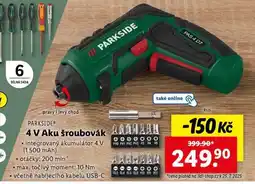 Lidl PARKSIDE 4 V Aku šroubovák nabídka
