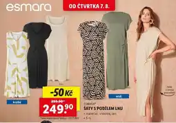 Lidl ESMARA ŠATY S PODÍLEM LNU nabídka