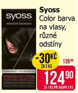 Teta Syoss Color barva na vlasy, různé odstíny nabídka