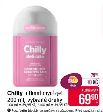 Teta Chilly intimní mycí gel nabídka