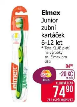 Teta Elmex Junior zubní kartáček 6-12 let nabídka