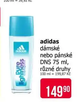 Teta adidas dámské nebo pánské DNS 75 ml nabídka