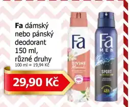Teta Fa dámský nebo pánský deodorant nabídka
