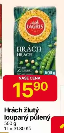 Hrách žlutý loupaný půlený