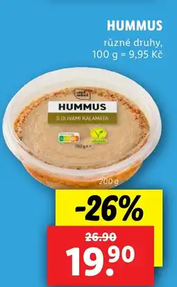 Lidl Hummus nabídka