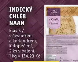 Lidl Vitasia Indický chléb naan nabídka