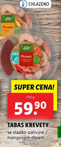 Lidl VITASIA Tabas krevety se sladko-pálivým / mangovým dipem nabídka