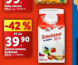 Lidl Čerstvá smetana ke šlehání nabídka