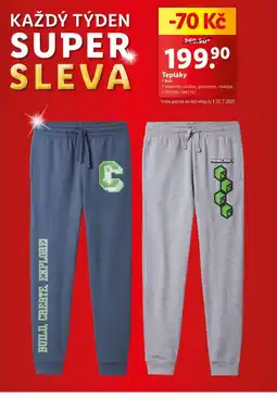 Lidl Tepláky nabídka