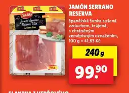 Lidl Jamón serrano reserva nabídka