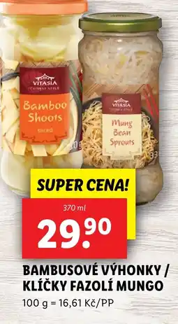 Lidl Bambusové výhonky / klíčky fazolí mungo nabídka
