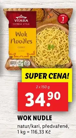 Lidl WOK NUDLE natur/kari, předvařené nabídka