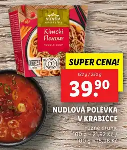 Lidl VITASIA Nudlová polévka v krabičce nabídka