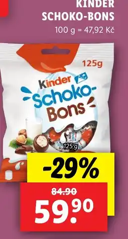Lidl Kinder schoko-bons nabídka